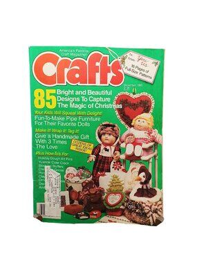 Vintage Crafts Magazine December 1985 Christmas Issue With Full-Size Patterns